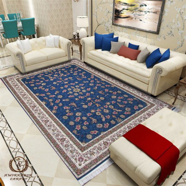 فرش 700 شانه افشان ابی