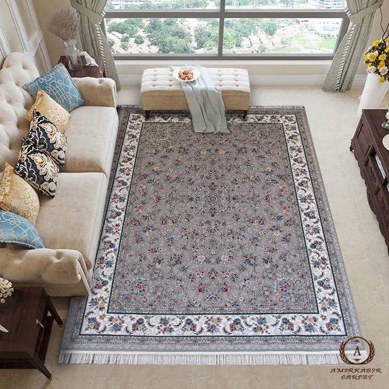 فرش ۷۰۰ شانه کاشان طرح گل افشان