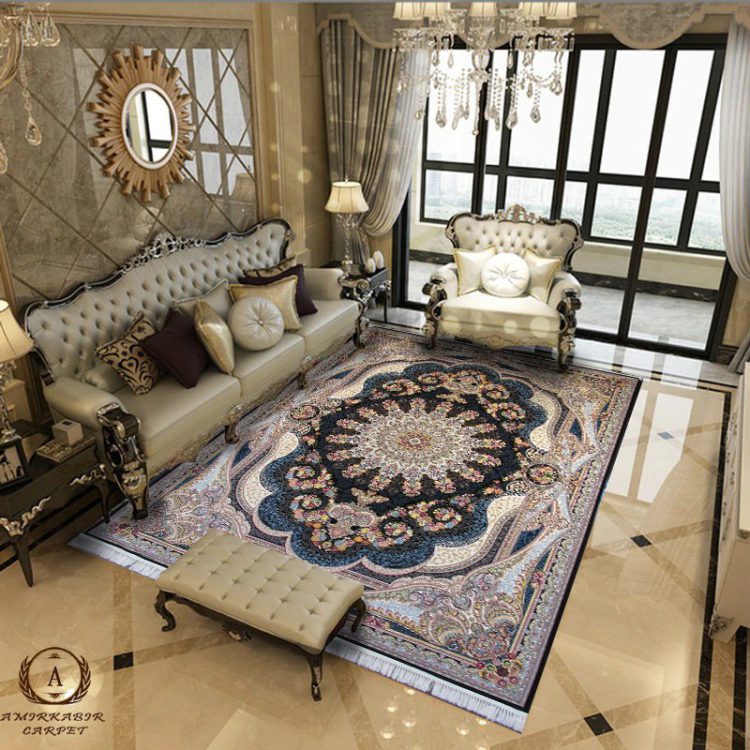 فرش ۱۲۰۰ شانه طرح باغ ملک