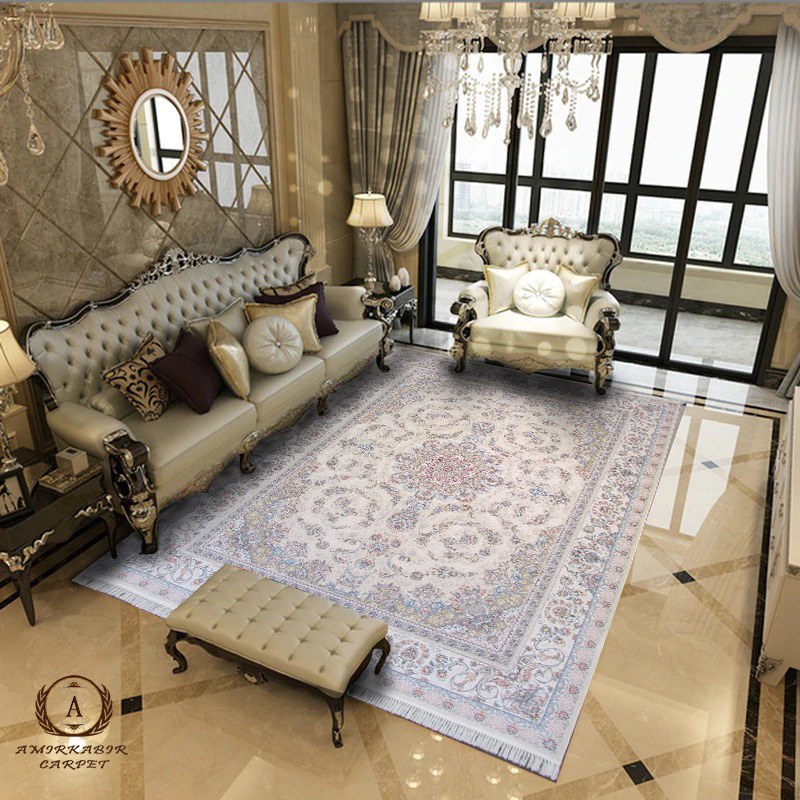 فرش ۱۲۰۰ شانه گل برجسته طرح دلوان