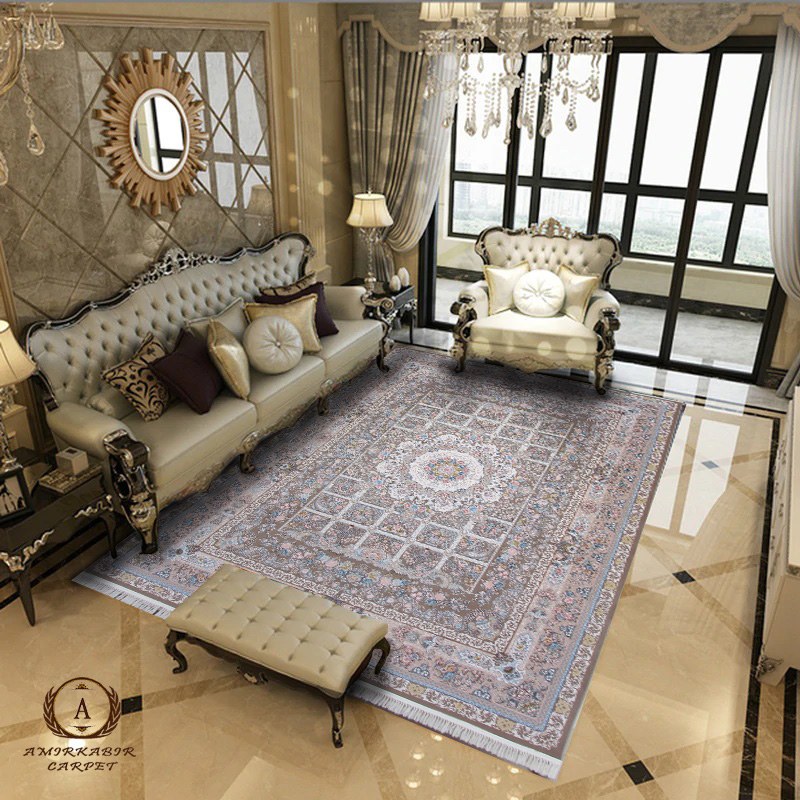  فرش ۱۲۰۰ شانه طرح مرجان گل برجسته