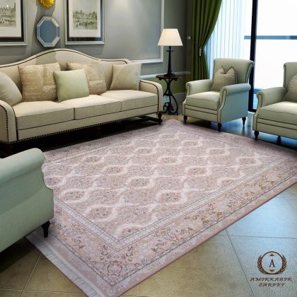 فرش ۱۲۰۰ شانه طرح واگره کرم