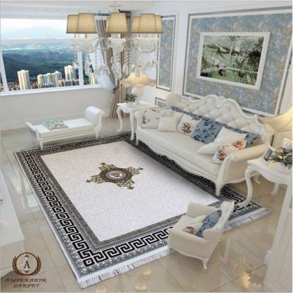 فرش ۷۰۰ شانه طرح ورساچه کرم