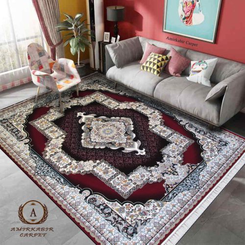 فرش ۷۰۰ شانه طرح چشمه لاکی