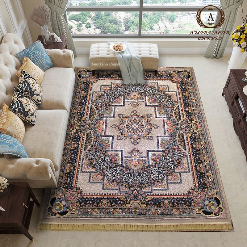 فرش ماشینی 700 شانه گلرنگ| خرید مستقیم از کاشان