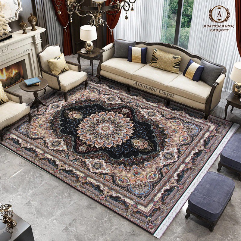 فرش ۱۲۰۰ شانه طرح مهرگان | فرش کاشان