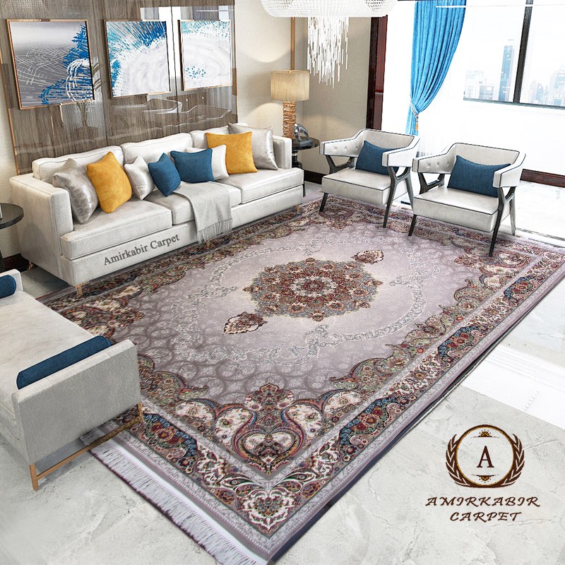 فرش ماشینی 1200 شانه طرح النا فیلی