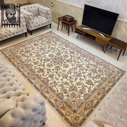 فرش افشان آریا کرم 1200 شانه تراکم 3600