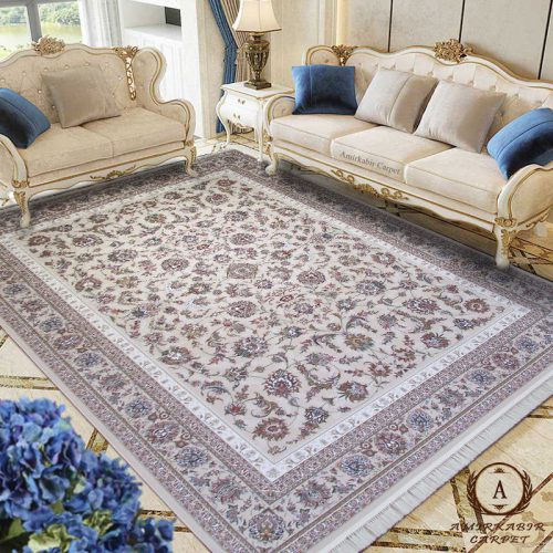 فرش ۷۰۰ شانه طرح زرافشان کرم