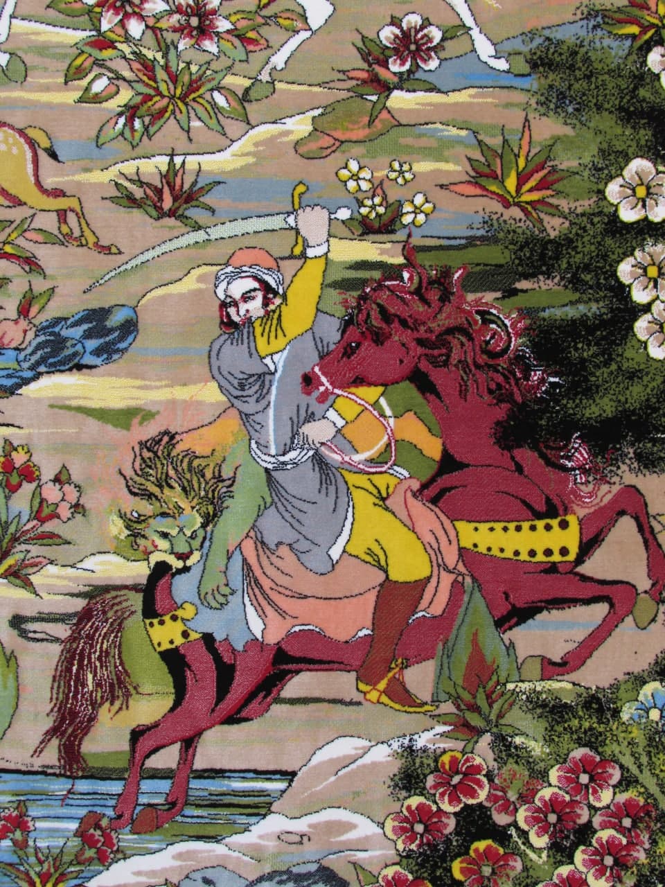 فرش 1200 شانه طرح شکارگاه 3