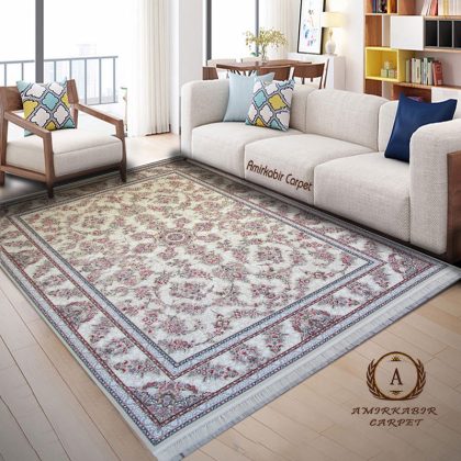 فرش  آریا کرم برجسته ۱۲۰۰ شانه