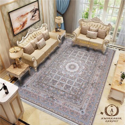 فرش خانه رویایی قهوه ای برجسته 1200 شانه 3600 تراکم