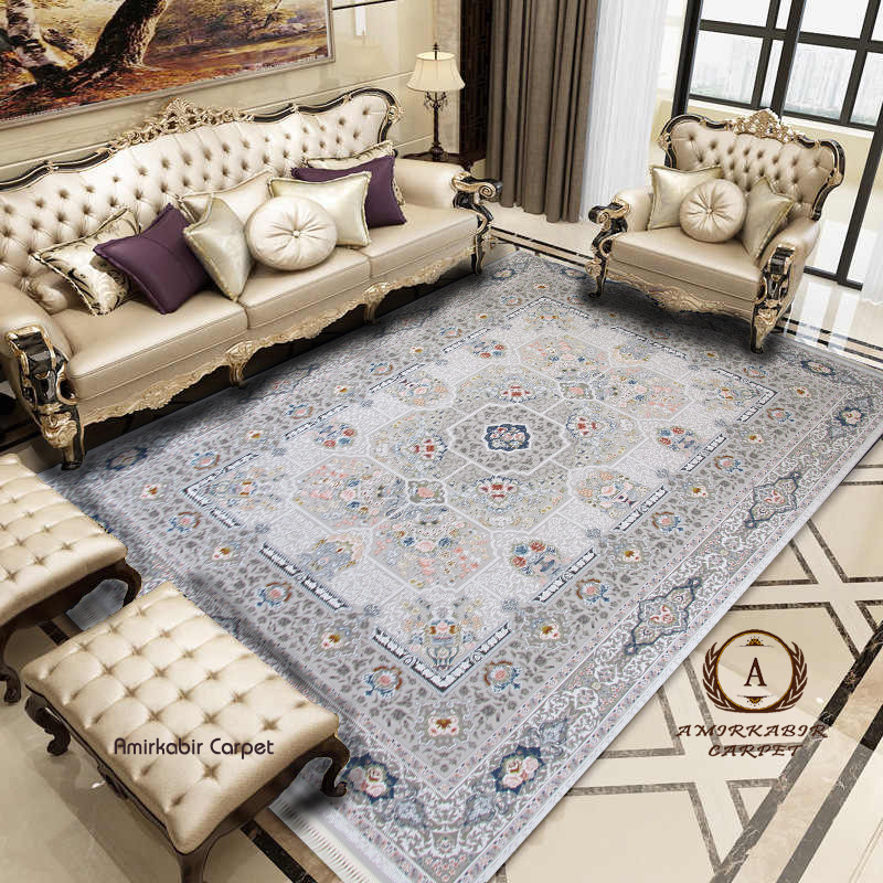 فرش ۱۲۰۰ شانه نقره ای