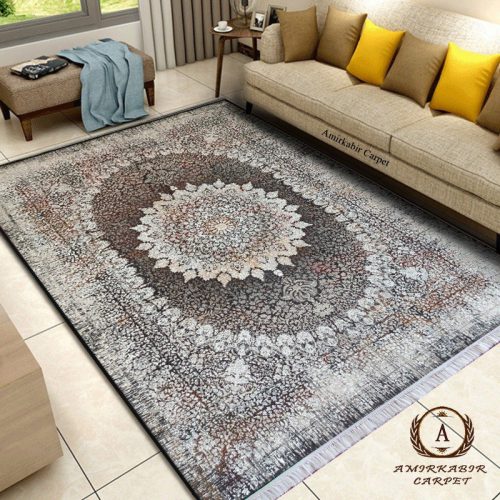 فرش ۱۲۰۰ شانه وینتیج طرح دیانا ذغالی 2