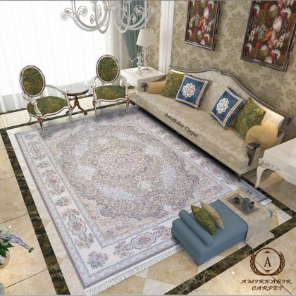 فرش ۱۲۰۰ شانه طرح صوفی فیلی گل برجسته