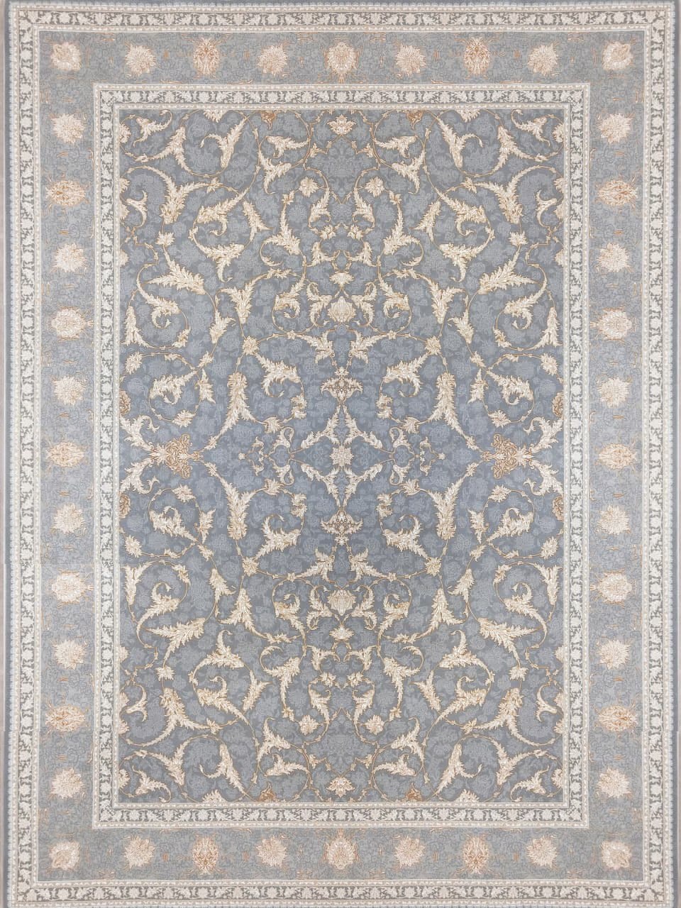 فرش طلاکوب نورا نقره ای