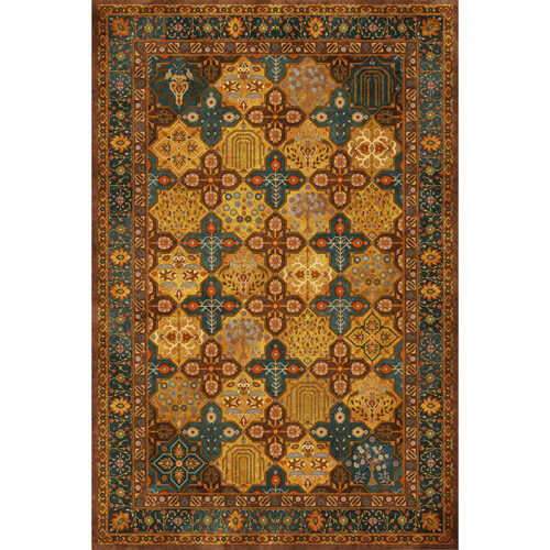 فرش وینتیج(کهنه نما) زمینه قهوه ای  کد100651