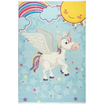 فرش کودک طرح اسب تک شاخ