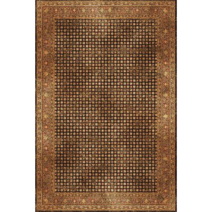 فرش طرح وینتیج(کهنه نما)زمینه قهوه ای  کد 100650