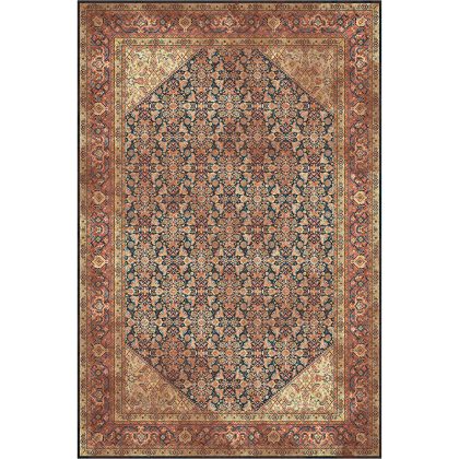 فرش طرح وینتیج(کهنه نما)زمینه قهوه ای کد 100651