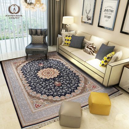 فرش ۷۰۰ شانه طرح نازنین سرمه ای