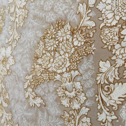 فرش طلاکوب نسکافه ای 1200 شانه کاشان