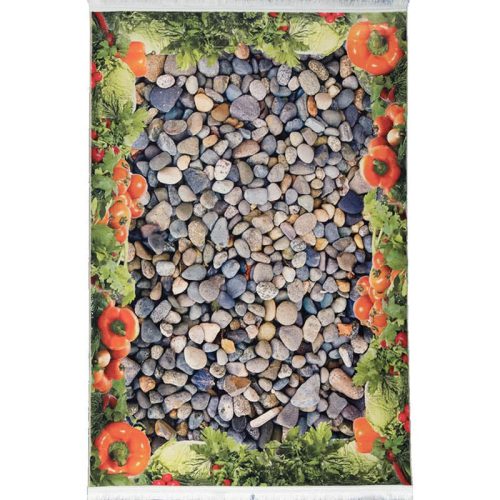 فرش مدرن طرح باغچه و سنگ