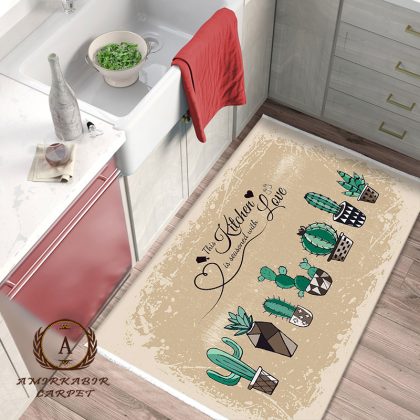 فرش آشپزخانه طرح کاکتوس کد 101491