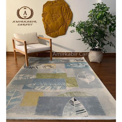 فرش مدرن طرح برگ کد 102401