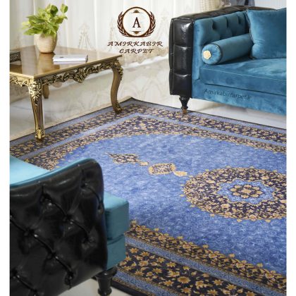 فرش اصیل طرح 100901 آبی