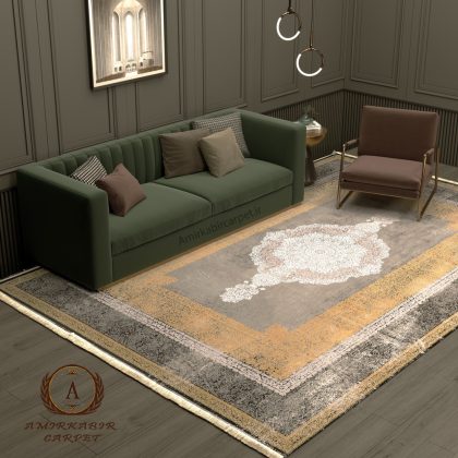 فرش طرح هانا تمام رنگ 1200 شانه گل برجسته