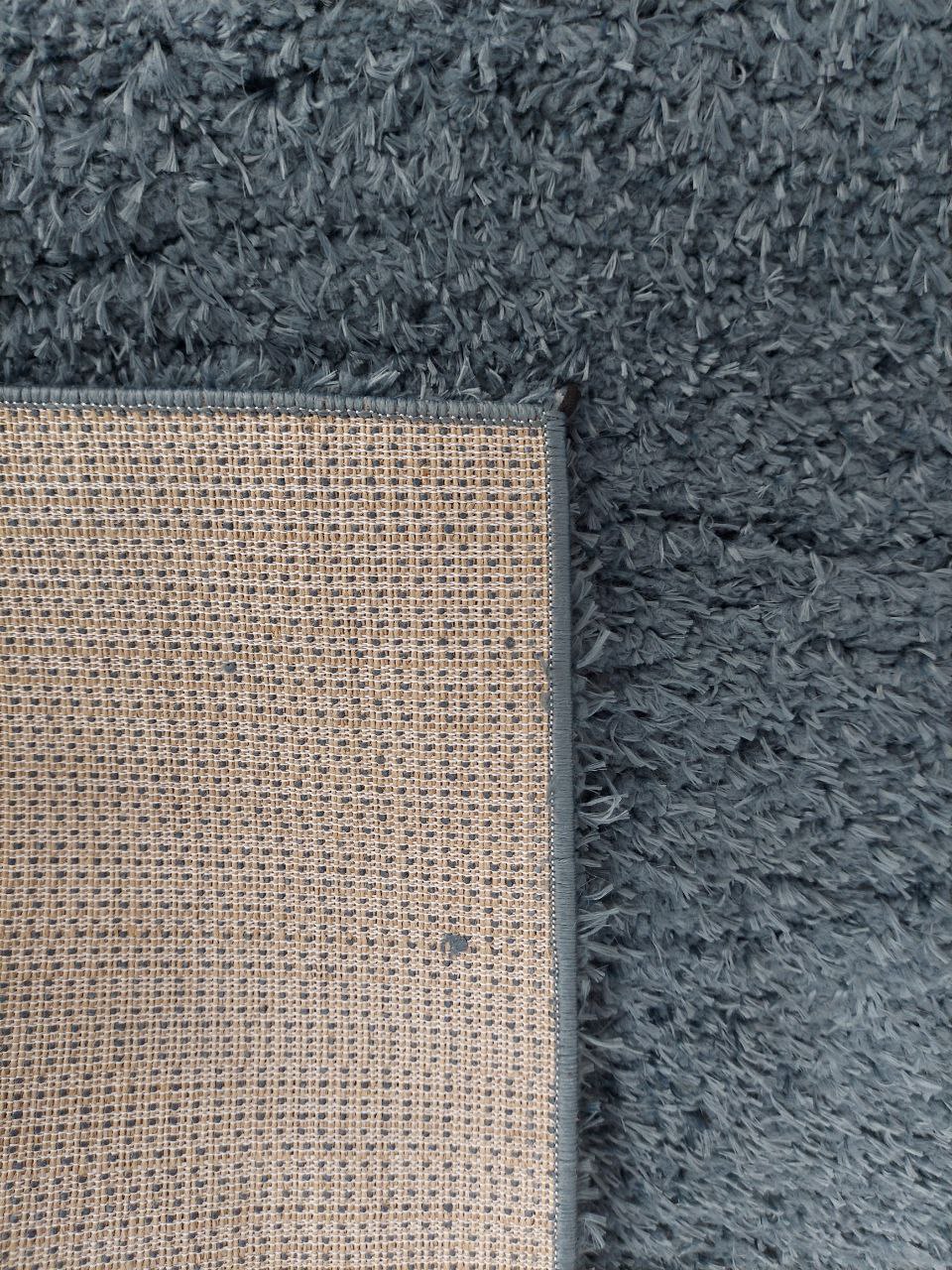 فرش فلوکاتی طوسی سبز پرزبلند کد 1098