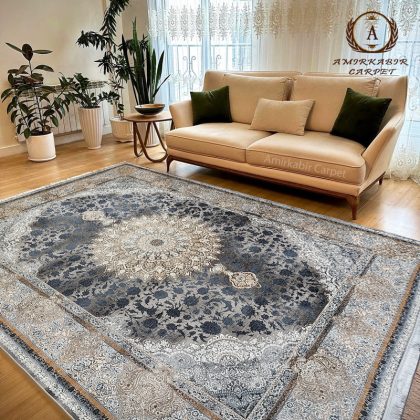 فرش 1200 شانه طرح شادی نقره ای