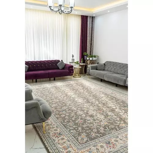فرش طرح دنیا متالیک 1200 شانه گل برجسته