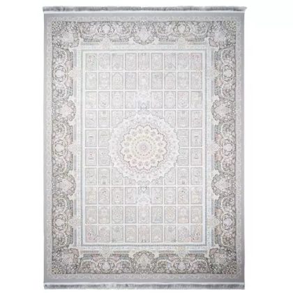 فرش طرح خورشید نقره ای 1200 شانه گل برجسته