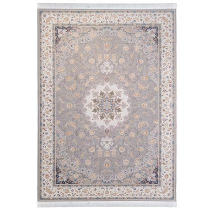 فرش طرح گل گشت نقره ای 1500 شانه