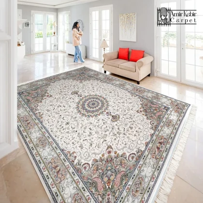 فرش 1500 شانه طرح باران کرم