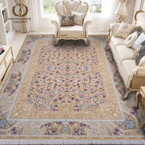 فرش ۱۲۰۰ شانه طرح زیبا کرم