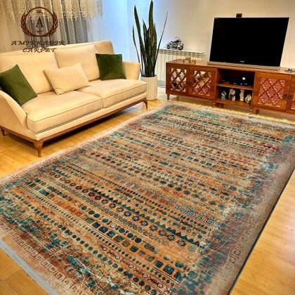 فرش سیلک کرم 1000 شانه