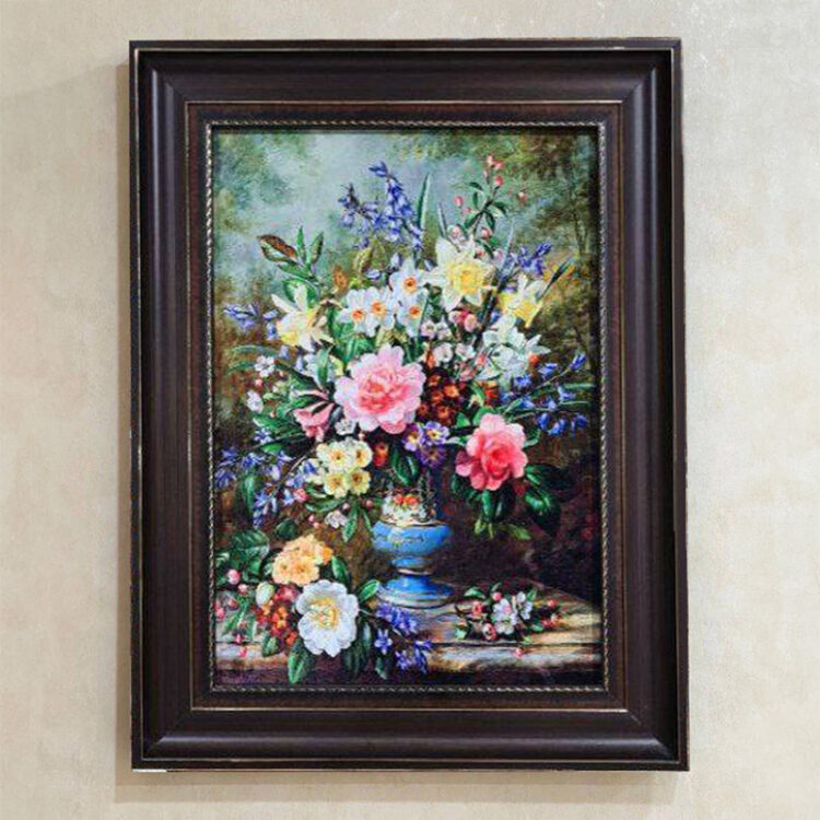 تابلو فرش طرح گل کد 1432