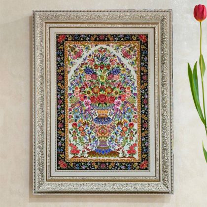 تابلو فرش طرح گل کد 1435