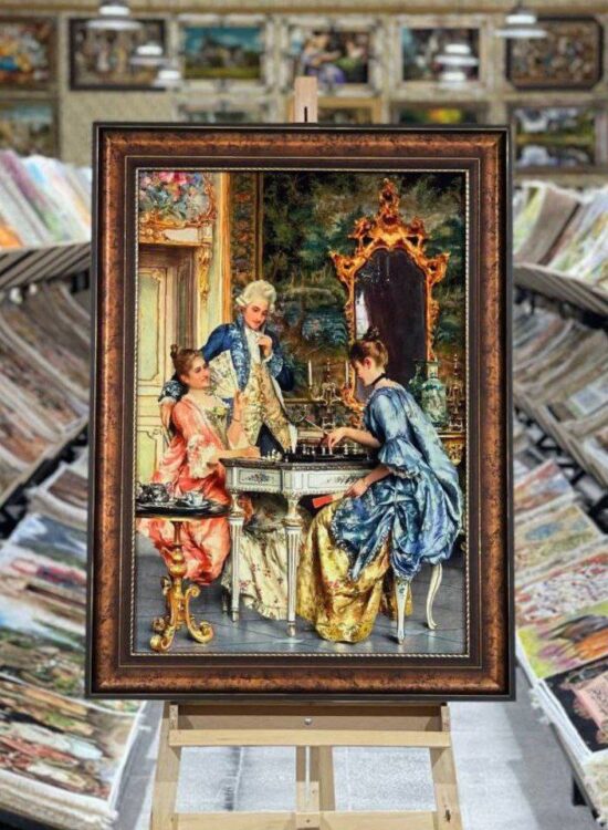 تابلو فرش طرح فرانسوی کد 1437