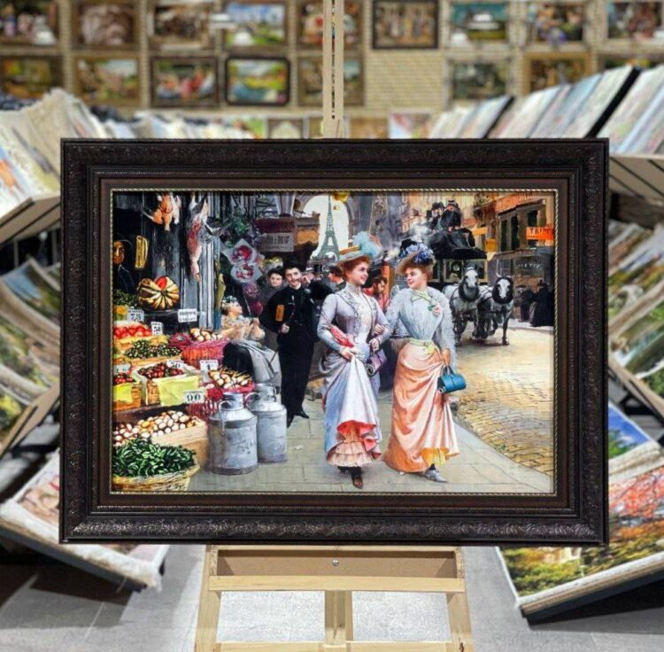 تابلو فرش طرح فرانسوی کد 1440