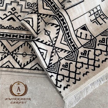 فرش مراکشی کد 41173 کرم