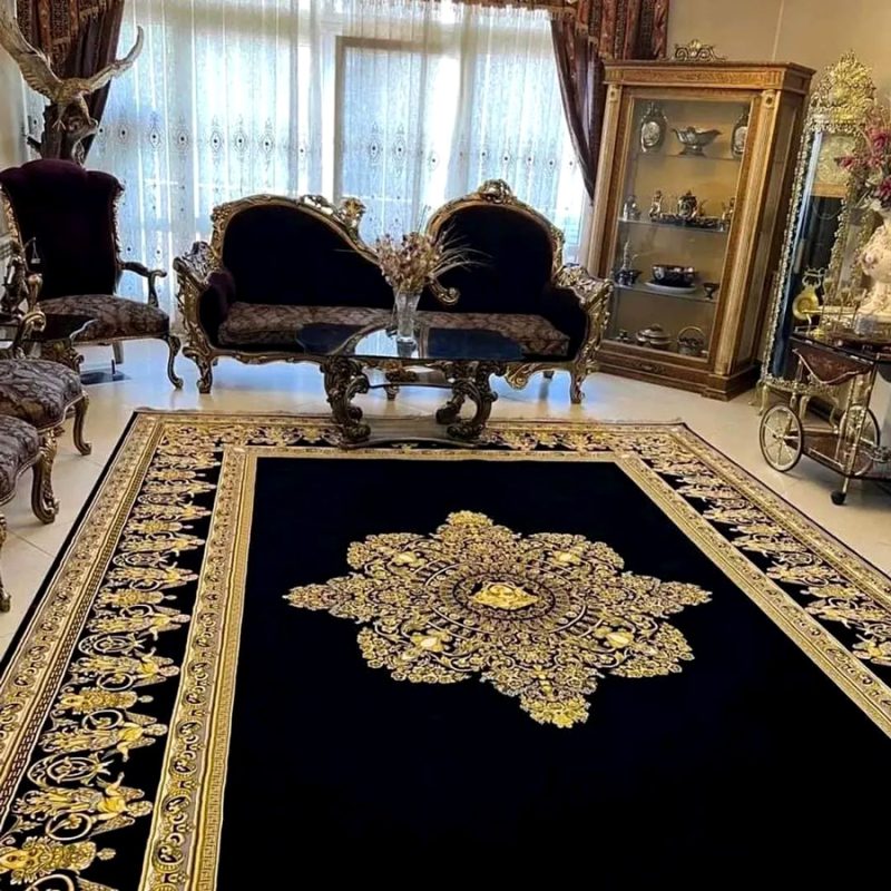 فرش ورساچه 1200 شانه طلایی کد 7000