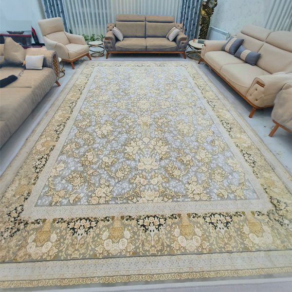 فرش طرح طلا ترمه ای طلاکوب 1200 شانه