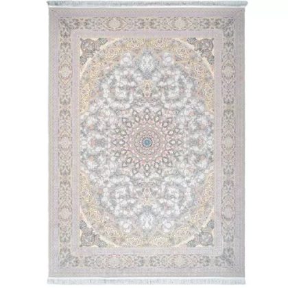 فرش طرح نسیم نقره ای 1500 شانه گل برجسته