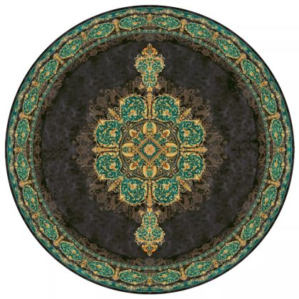 فرش ورساچه گرد کد 300400 خاکستری 1200 شانه