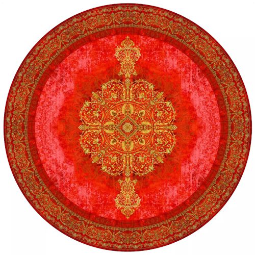 فرش ورساچه گرد کد 300402 قرمز 1200 شانه