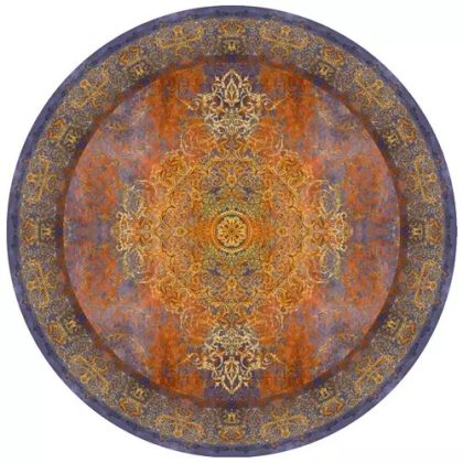 فرش ورساچه گرد کد 300403 بنفش 1200 شانه